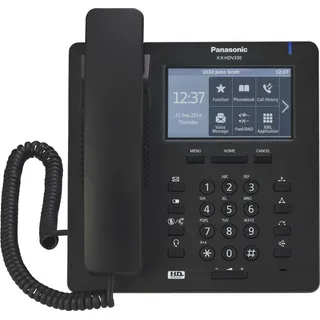 Panasonic KX-HDV330, IP-Telefon, Schwarz, Kabelgebundenes Mobilteil, Tisch/Wand, 12 Zeilen, TFT - Schwarz