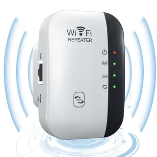 WiFi Extender Booster WLAN Repeater WLAN Verstärker WiFi Repeater bis zu 4000sq ft mit Repeater/AP Modus mit Ethernet Port zu Allen WL-AN Geräten 1-Tap Setup Access Point mit 1 Kabe