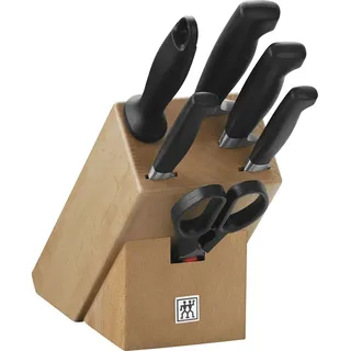 Zwilling Vier Sterne Messerblockset 7-tlg. Buche Natur