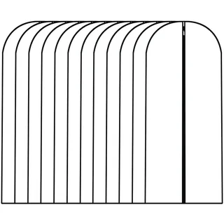 Hanging Garment Bags 12 Pack Breathable Suit Bag Covers with Zip PEVA Clothes Cover Bags Coat Garment Bags Waterproof Dress Cover Bags for Wardrobe Storage and Travel, Clothes Covers for Coats