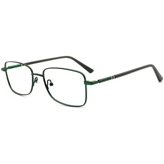 PACIEA Lesebrille Damen Herren Rechteckig Hochwertige Legierung Blaulichtfilter grün 3.0