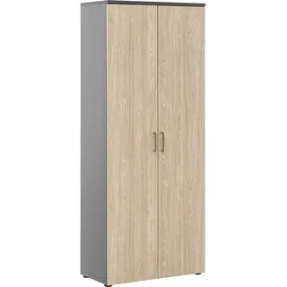 MÖBELPARTNER Aktenschrank 1500, 701717 anthrazit, eiche hell 4 Fachböden 80,2 x 41,0 x 199,7 cm