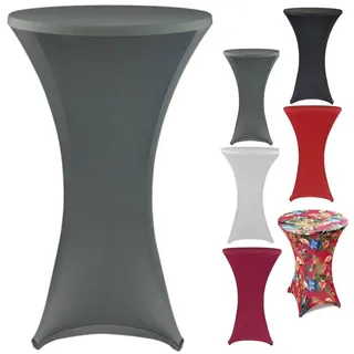 heimtexland ® Stehtischhusse Outdoor Stretch Husse Feier Dekoration Stehtisch Gartenparty Bistrotisch Deko Bezug Typ843 Anthrazit 70 cm