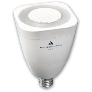 AwoX SL-W10 StriimLIGHT E27 LED-Energiesparlampe mit WiFi Lautsprecher weiß