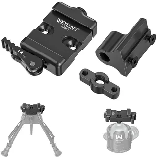WEYLLAN AR40 Arca Swiss Zweibein Adapterhalterung mit Hebelentriegelung, Arca Schnellwechselplatte Klemme, Arca Schnellspannklemmen Kit für Harris & Atlas NC Zweibein, kompatibel mit Stativ Kugelkopf