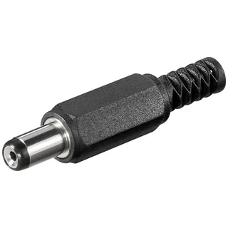 goobay DC-Stecker / Hohlstecker mit Knickschutz, Ø Lötmontage