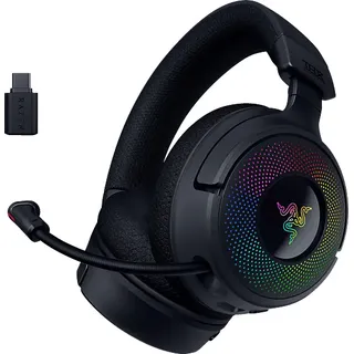 Razer Kraken V4 Kabelloses Gaming-Headset powered by Razer ChromaTM RGB, Over-ear Gaming Headset Bluetooth Schwarz
