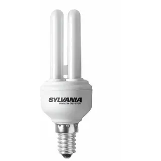 Sylvania 7W E14 Energiesparlampe Fast Start, extrem klein, 37x108mm