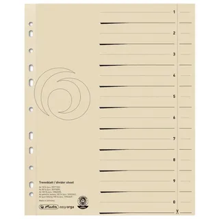 Herlitz Trennblatt A4 chamois 100er Set