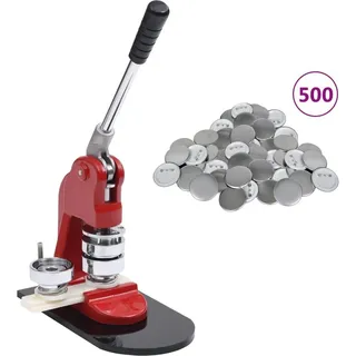 vidaXL Buttonmaschine mit 500 Button-Teilen 44 mm