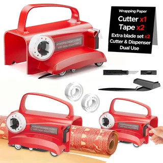 Geschenkpapier Schneider für Rollen, Papierrollenschneider für Weihnachten Geburtstag, Geschenkpapierschneider mit Griff Sliding Gift Wrapping Paper Cutter