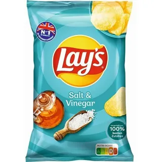 Lay's Salt & Vinegar Chips 9x150 g Beutel