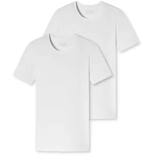 SCHIESSER Herren T-Shirts im Pack - 95/5 Organic Unterwäsche, Weiss_174997, L