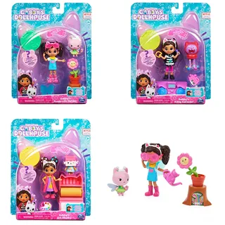 dreamworks gabby's dollhouse Gabby’s Dollhouse Cat-tivity Set mit Gabby und Katzen Figur, 2 Zubehörteilen, Überraschungsbox und Möbelstück, geeignet für Kinder ab 3 Jahren