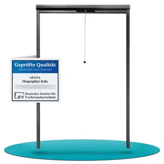 APANA Insektenschutz Fenster Rollo 80 x 160 cm anthrazit