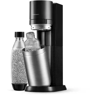 Sodastream Duo schwarz + Glaskaraffe + PET-Fasche