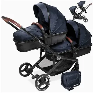 BabyGO Twinner grey melange