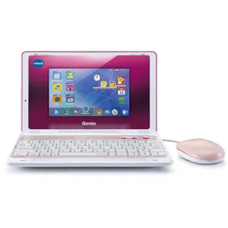 Vtech Genio Lernlaptop XL pink – Lerncomputer mit großen 7"-LCD-Bildschirm mit Internetzugang, Textprogramm und vielen Lerninhalten – Für Kinder von 5-12 Jahren