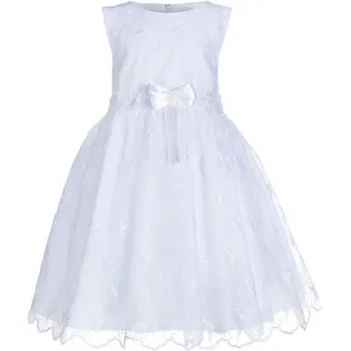 happy girls Taufkleid HAPPY GIRLS "dress", Mädchen, Gr. 80, N-Gr, weiß, Web, Obermaterial: 100% Polyester, festlich, figurumspielend ca. Mitte Wade, Rundhals, Kleider Taufkleid, mit aufgesetzter Schleife vorne in der Taille