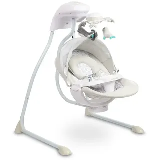 CARETERO Elektrische Kinderschaukel, Babywippe Raffi fr Kleinkinder, Light Grey - Hellrosa