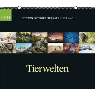 teNeues Calendars & Stationery GmbH & Co. KG GEO - GEO Edition: Tierwelten 2026 - Wandkalender 70x60 cm, Tier-Poster-Kalender mit Wildlife-Fotografie, 12 Monatsblätter & Spiralbindung inkl. Postkar