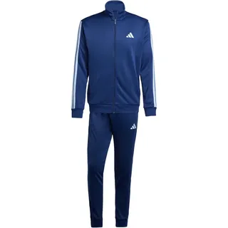 adidas Sportswear Basic 3-Streifen French Terry Herren Jogginganzug, blau