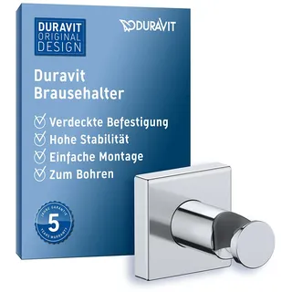 Duravit Brausehalter fest. Haltep., Ros. eck., a MS, chrom