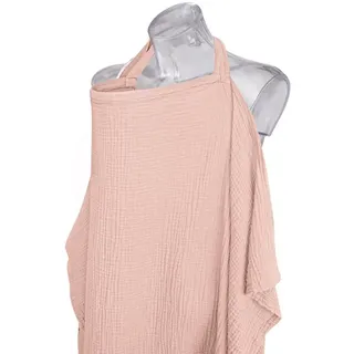 Coonoor Stillschal Breathable Cotton Breastfeeding, Musselin-Stilldecke für Babys rosa