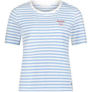 Betty & Co Basic Shirt Ringel Blau/Weiß XL