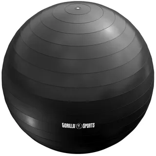 GORILLA SPORTS Gymnastikball Gymnastikball 55 - 75 cm schwarz Ø 55 cm
