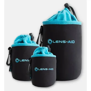 Lens-Aid Neopren Objektivbeutel mit Fleece-Fütterung  Set: XS, S, M