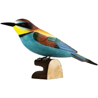 WILDLIFEGARDEN WG4475 DecoBird Bienenfresser - Handgeschnitzter Dekorative Vogel aus Holz - Große Europäische Vögel