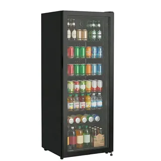 METRO Professional Getränkekühlschrank GSC4240B, 237 L, 110 W, 6 verstellbaren Einlegeböden, LED-Innenbeleuchtung, schwarz