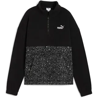 Puma Essentials Sweatshirt Animal-Print Schwarz L
