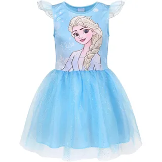 sarcia.eu Frozen Elsa blaues Tüllkleid, kurzarm Mädchen Kleid 8-9 Jahre