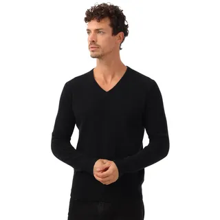 Zwillingsherz Kaschmirpullover, mit V-Ausschnitt und elegantem Fit, Gr. L, schwarz, - 42532362-L