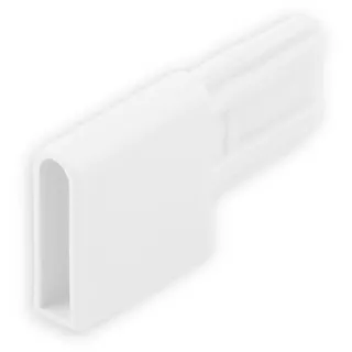 DIWARO® 1 Paar Endstabgleiter | Größe 28mm x 28,5mm x 9mm | Farbe braun oder weiß | Material Kunststoff | für Endleiste, Endschiene, Winkelendschiene | Rolladenpanzer, Jalousie, Rollo (weiß)