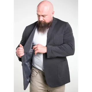 man's world plus "Grosse Grössen", Herren, Gr. 76, grau (dunkel grau), Jersey, Obermaterial: 79% Polyester, 21% Viskose. Futter: 100% Polyester. Ärmelfutter: 98% Baumwolle, 2% Elasthan, unifarben, bequem, mit Knöpfen, Sakkos