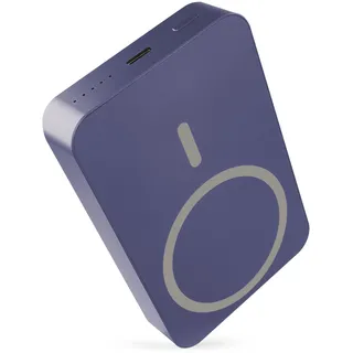 EMOS Powerbank WI 1046, 10000 mAh MagSafe mit Passthrough und Wireless-Charging, USB-C-Ausgang inkl. Kabel - für iPhone, Smartphone, - blau, B0551BL - Blau