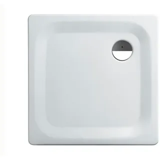 Megabad Profi Collection Stahl-Emaille quadratische Super-Flach-Duschwanne, 80 x 80 x 2,5 cm ohn...