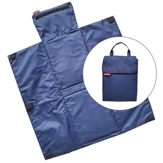 wickelquick Tragbare Wickelunterlage Wickeltasche Wickelquick®/mit einer Hand bedienbar/sicher durch Abrollschutz/4 Seitentaschen/abwaschbar/blau