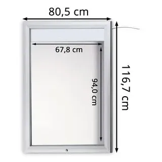 showdown displays® Schaukasten außen, LED, 9xA4,