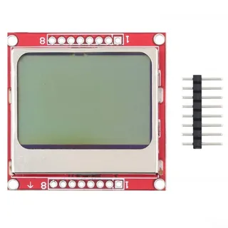 Honseadek 84x48 Pixel LCD Display mit weißer Hintergrundbeleuchtung, geringer Stromverbrauch für kompakte Projekte, kompatibel mit Nokia 5110, AVR, MCS51, SPI