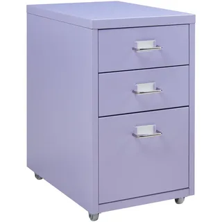 [en.casa] Kökar Schubladenschrank 48 x 28 x 41 cm Lila