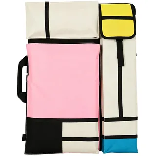 Guozyly Zeichentasche A2 A3 Transporttasche, Erwachsener Zeichenbrett Rucksack, Multifunktions Sketchpad Taschen, Wasserdicht Zeichenmappen Künstler, Malerei Tragetasche (Rosa)
