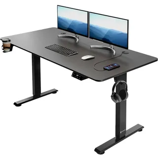 CASARIA Höhenverstellbarer Schreibtisch Schwarz