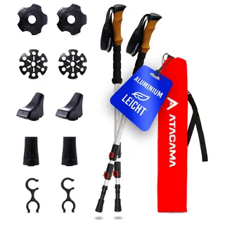 Atacama Wanderstöcke Teleskop 135 cm schwarz