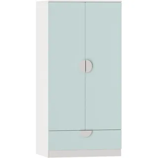 [en.casa] Kinderkleiderschrank Sandnes 123 x 60 x 40 cm Holz mintgrün