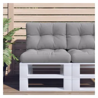 vidaXL Palettenkissen 2-tlg. grau