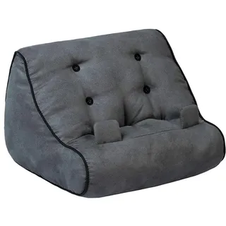 Bookchair BookCouch Lesekissen für Bücher und Tablet grau